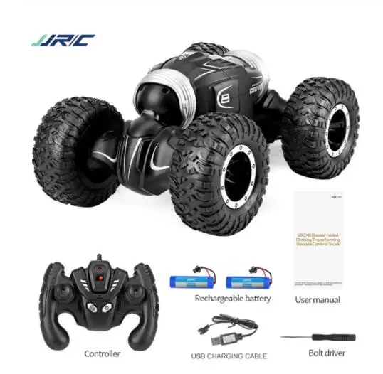 JJRC Q70 Машинка-перевертыш на радиоуправлении, полноприводный вездеход для улицы и бездорожья - Цвет: 2 battery black