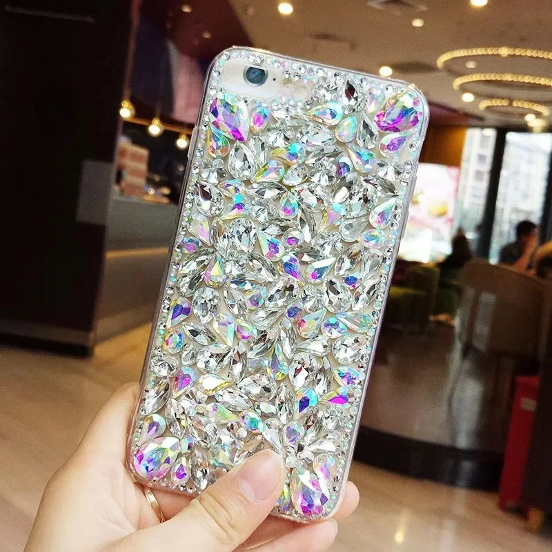 CHAOLIDA-Free-Shipping-DIY-Rhinestone-Cell-Phone-Funda-Capa-for-Iphone-X-6-6s-6Plus-7 (2)