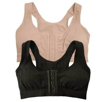 

Plus Size Bras Front Open-breasted Sports Bra Push Up Lingerie Seamless Padded Bralette Wireless Brassiere Vest Feme Z