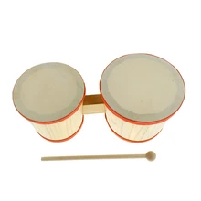 Лучшие деревянные барабаны Бонго 4 дюйма 5 дюймов для детей дошкольного возраста музыкальные ритм игрушки