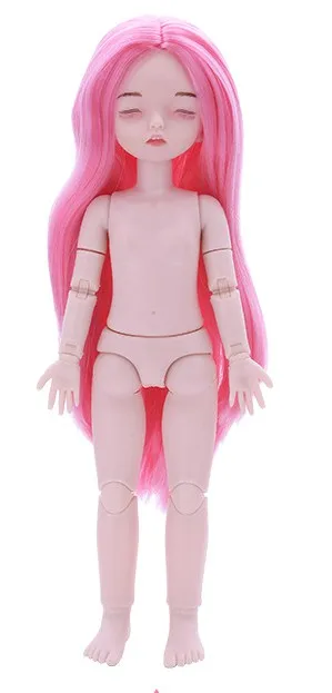 Pink B 1/6 кукла BJD без макияжа 28 см Спящая кукла 6 очков голый ребенок 22 суставов подвижные DIY куклы с макияжем детские игрушки для девочек - Цвет: Pink B