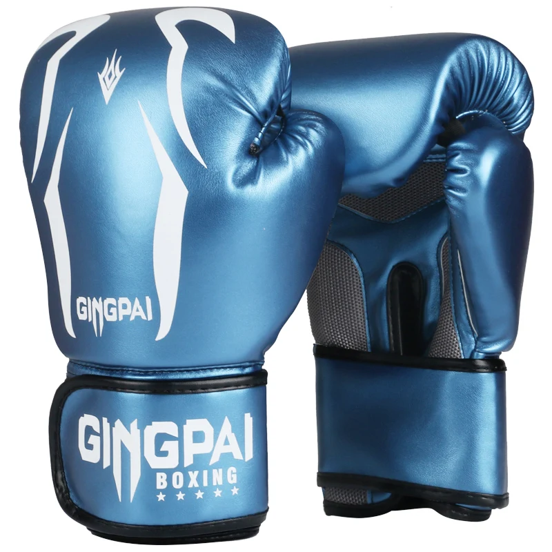 Мужские и женские боксерские перчатки GINGPAI кожаные для молодых мужчин MMA Muay Thai Sanda