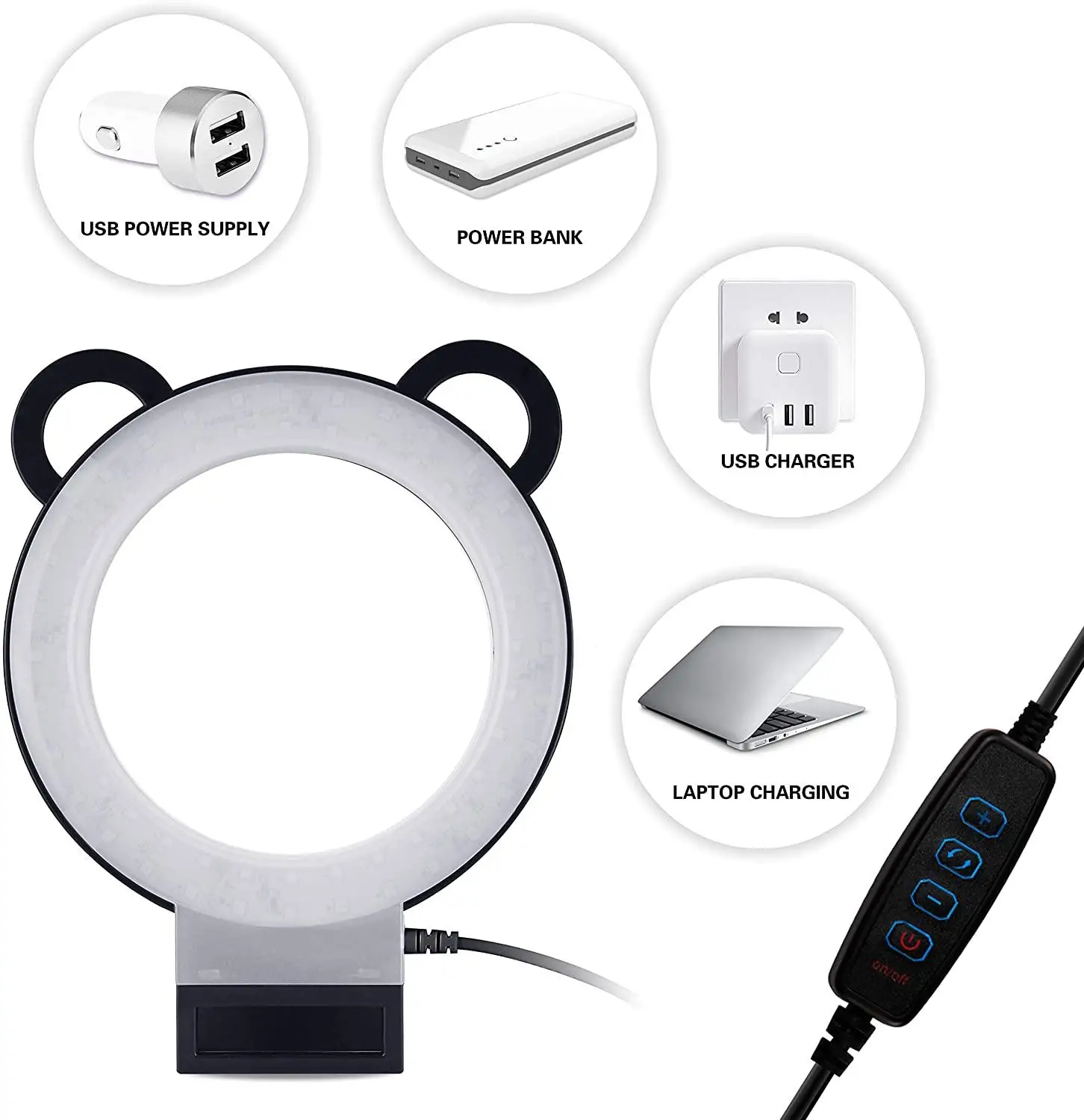 Светодиодный кольцевой светильник LED подсветка комплект Регулируемая