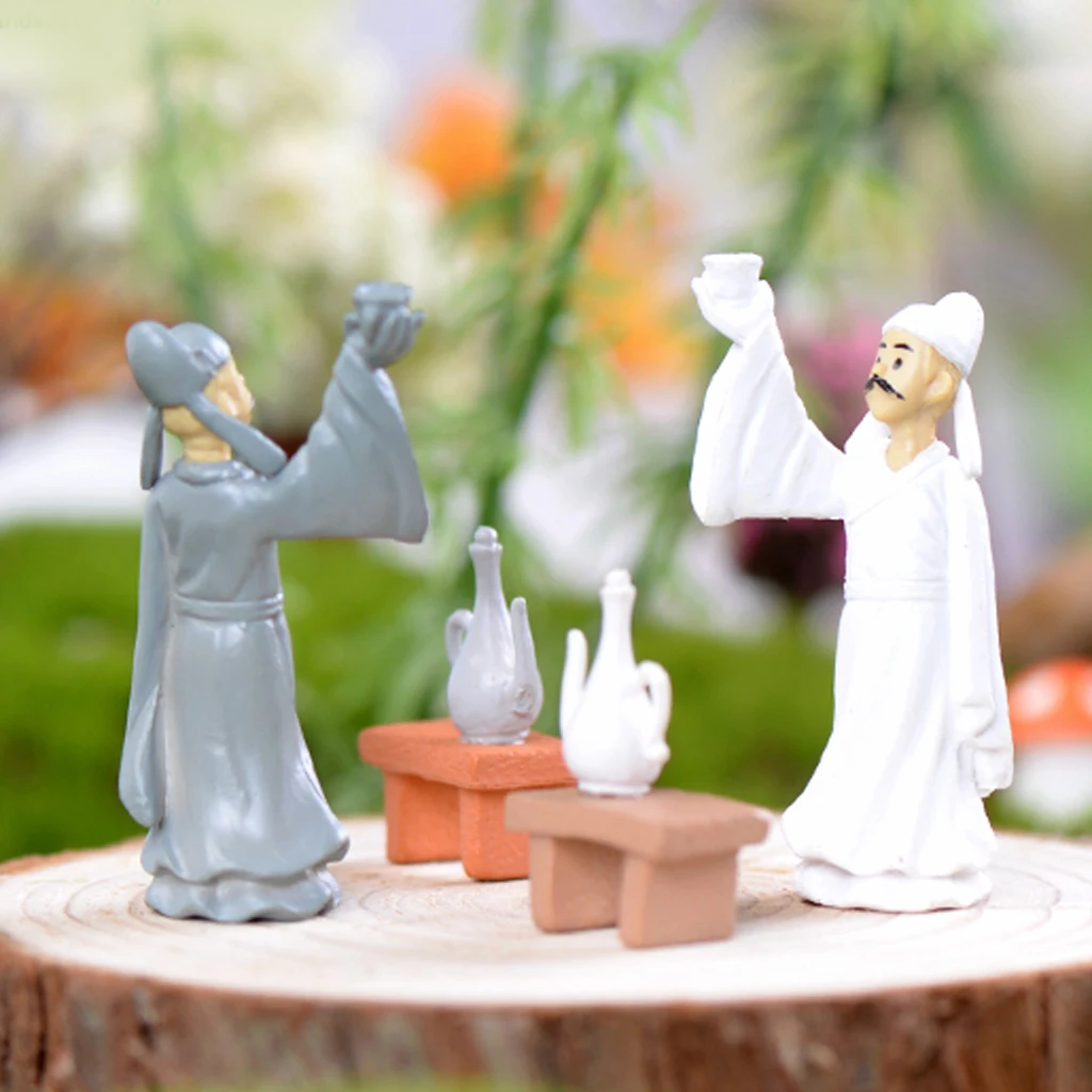 Micro Landscape Decor Resin Fairy Garden Figurines for Indoor Outdoor Home Office Display Ornament Garden DIY Crafts