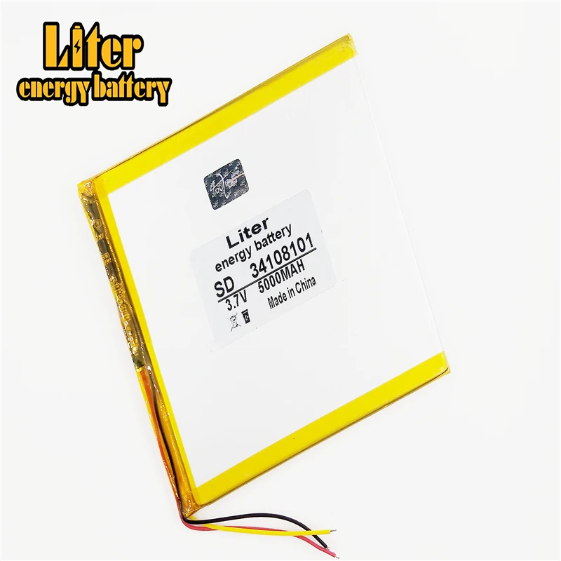 3.7 V 5000 Mah Tablet Battery Brand Tablet Gm Lithium Polymer Battery 34108101 3 Line Digital