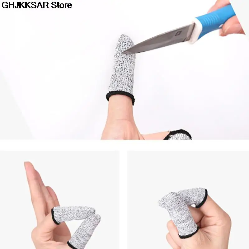 Kitchen Anti-Cut Finger Cover Peel Shell Vegetable Picking Cutting Finger Cover 2pcs Protective Peel Fingertip Gloves