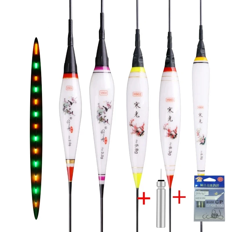 

New Luminous Fishing Floats Composite Nano Bobber Electric Pesca High Quality Flotador Carp Crucian Buoy Tackle Accessories