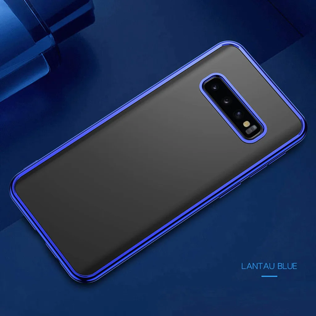 For Samsung S10 Plus Shockproof Bumper Transparent Silicone Phone case Portable Half Wrapped Phone Cases Anti-scratch Phone Case