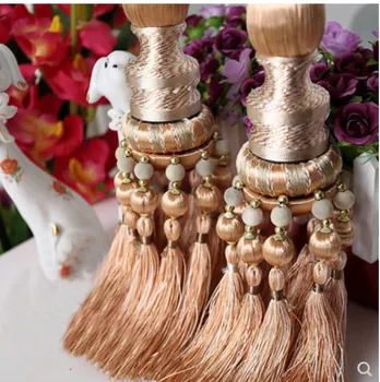 

2pcs/Lot Upscale European-style curtain tassels Brushes fashion straps interior home curtains Pendant