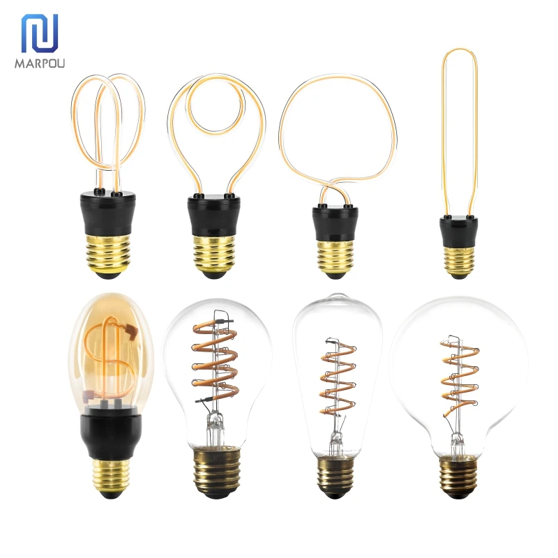  Retro LED Light Bulb E27 220V Edison Soft LED Ampoule Lamp 4W 4.5W Industrial Decor Light Irregular - 4000172279830