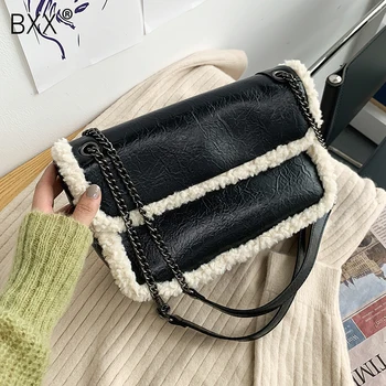 

[BXX] Simple PU Leather Flap Bags For Women 2020 Branded Crossbody Shoulder Bag Lady Fashion Handbags and Purses Luxury HP256
