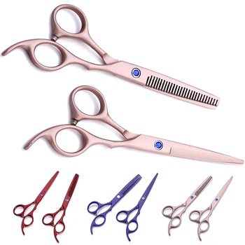 

2pcs/Set Professional Hair Cutting 4CR Stainless Steel Barber Scissors + Thinning Shears Hair Cutting Kit Hair Cutting Scissor