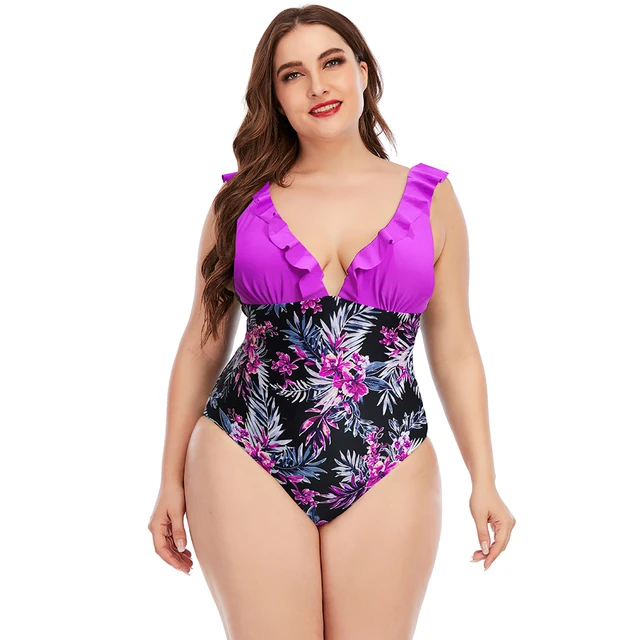 Chama One Piece Swimsuit for Women Plus Size Tummy Control Hollow