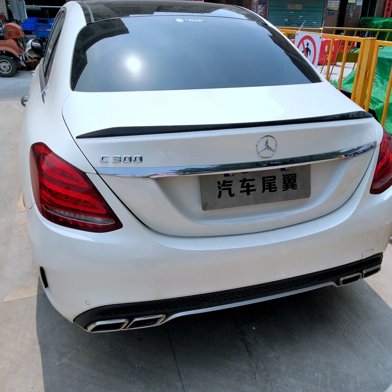 Для Mercedes Benz W205 спойлер- c-класс C180 C200L C63 спойлер Высокое качество ABS заднего крыла автомобиля Черный Белый спойер
