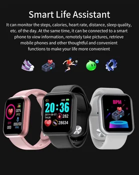 

Y68 Fruit Smart Heart Rate D20 Smart Bracelet Sports Bluetooth Watch Gift Hot Selling