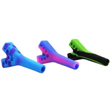 1 шт. Новые Креативные силиконовые портативные трубки y-образной формы для курения сорняков Мясорубка аксессуары для табачных сигарет трубка для курения табака