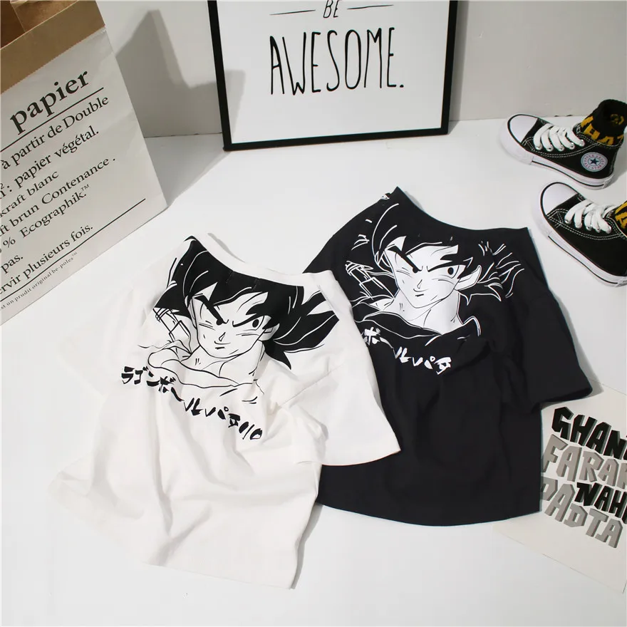 

Tonytaobaby Summer Clothes New Boy's and Girl's Clothing Trend Cartoon T-shirt Wukong Pure Cotton Short Sleeve