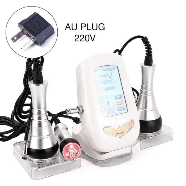 AU Plug 40K кавитационная ультразвуковая машина для похудения, машина для красоты, Радиочастотное омоложение, подтяжка кожи, массаж против морщин - Цвет: AU Plug