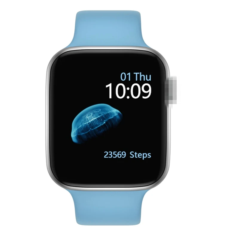 sky blue Iwo 8 pro, умные часы с Bluetooth и функцией вызова, пульсометр, музыка, полный сенсорный фитнес-трекер для женщин/мужчин, для Apple IOS, Android, PK, W34 IWO 11 - Цвет: sky blue