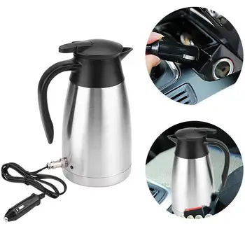 

12V/24V Car Electric Kettle Universal Travel Car Bottle Warmer Stainless Steel Drinking Cup Heater Electric Kettle Thermos Mug