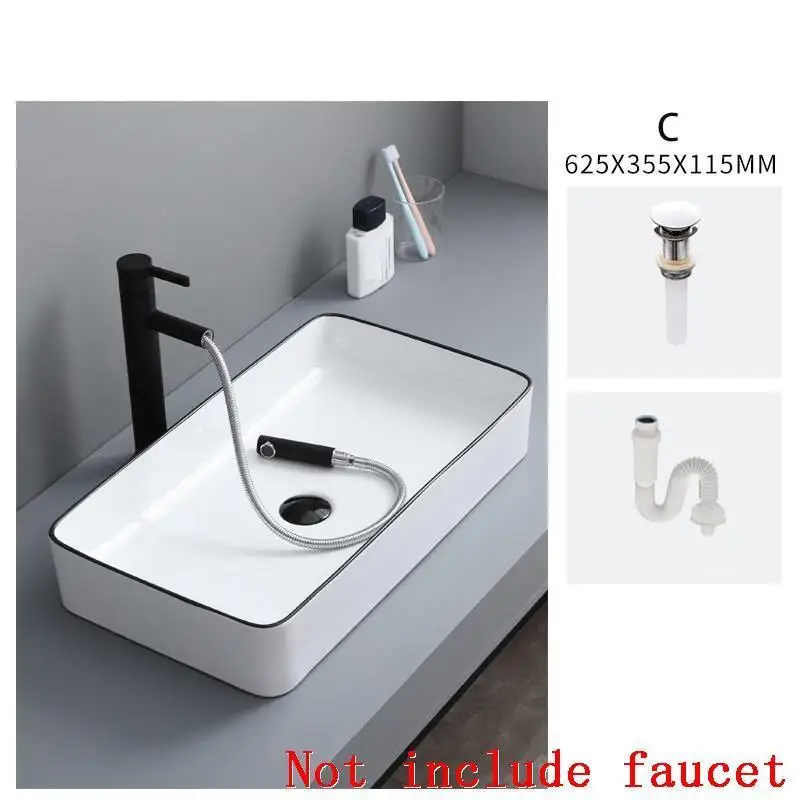 MODEL E Bacia Lavagem Bagno Lavabo Sobre Encimera Para Umywalka Nablatowa De Waschbecken Туалет Pia Cuba Banheiro раковина для ванной комнаты - Цвет: MODEL E