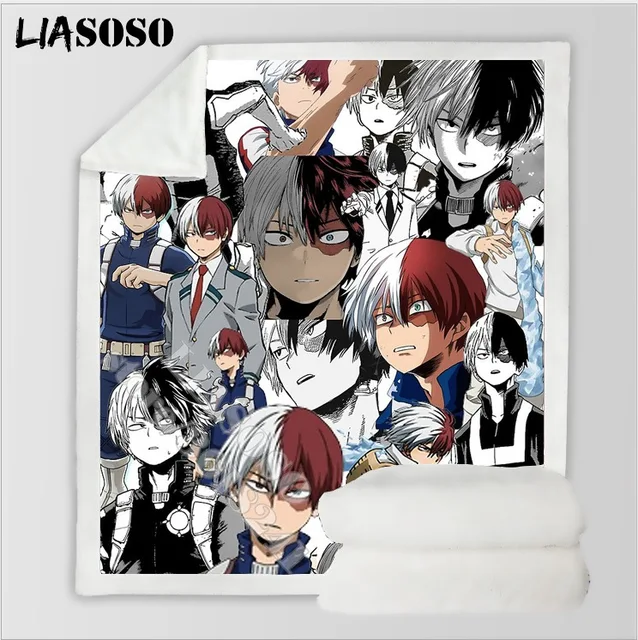 My Hero Academia Blanket 3D Print Anime Adult Fleece Quilt Teens Travel Sofa Keep Warm Child Throw Plush Blankets Bedspread B13 7