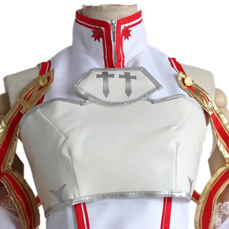 Anime Sword Art Online Asuna Yuuki Cosplay Costumes Uniform for Halloween SAO Asuna Battle Suit Outfits with Wig and Shoes0 (7)