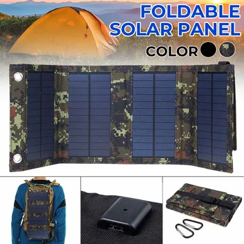 

Foldable 65W 5V Solar Panel Sun power Solar Cells Bank Pack USB Solar Panel Waterproof for Phone Backpack Camping Hiking