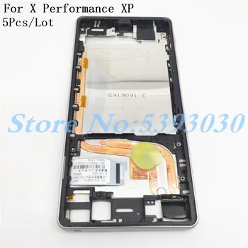 

5PcFor Sony Xperia X Performance XP F8131 F8132 Front LCD Middle Frame Bezel Chasis Housing Cover Case+Side Buttons Repair parts