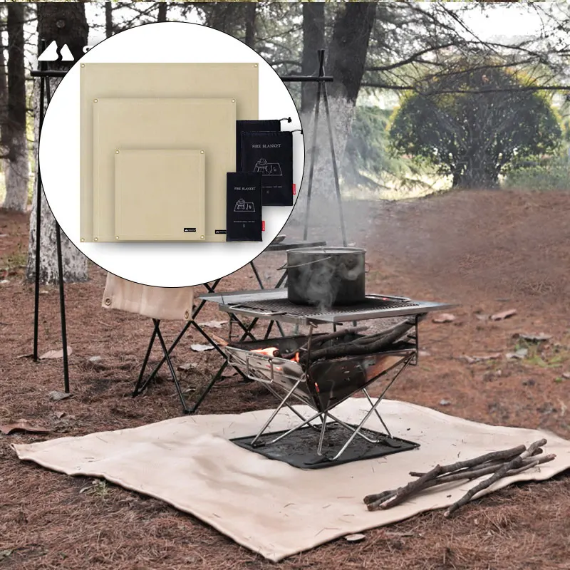 

Outdoor Picnic Barbecue Fireproof Cloth High Temperature Resistant Glass Fiber Flame Retardant Cloth Fireproof and Scalding Heat