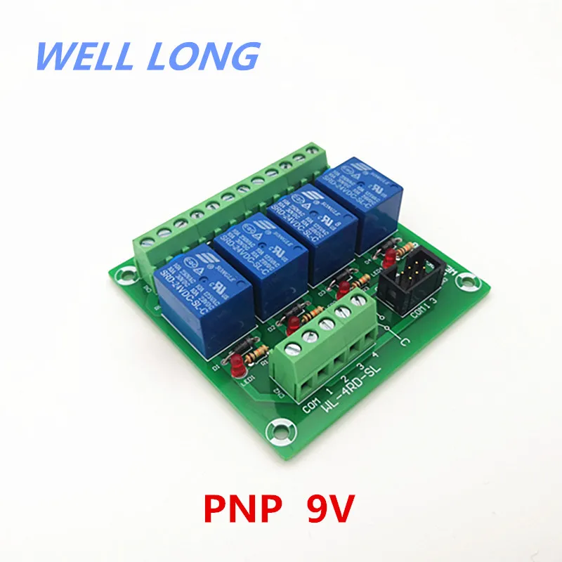 

4 Channel PNP Type 9V 10A Power Relay Interface Module,SONGLE SRD-9VDC-SL-C Relay.