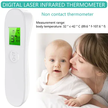 

Infrared Digital Baby Thermometer LCD Body Measurement Forehead Ear Non-Contact Adult Body Fever IR Children Thermometer N30
