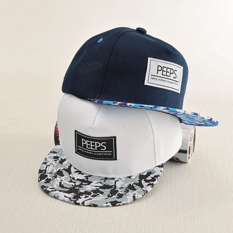 Hot Camouflage Baseball Caps Hip Hop Hat Street Dance Flat Brim Cap UV Visor Snapback Cap Men's Casual Adjustable Sun Hats