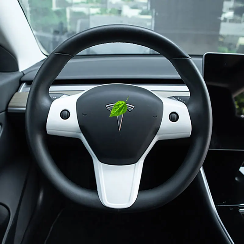 Tesla модель 3 18-20 наклейка на руль защитная накладка для 4 цветов - Название цвета: White