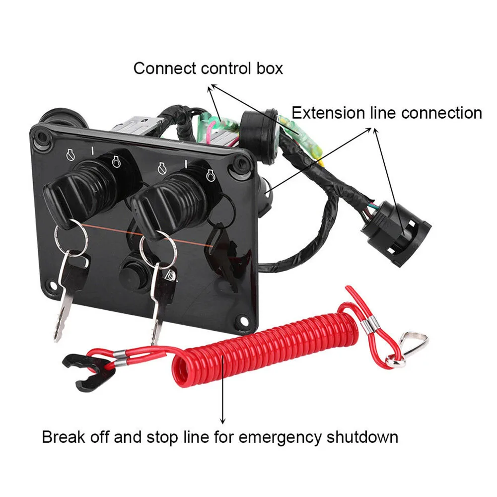 

6K1 82570 13 00 Easy Install Dual Key Pre Drilled Accessories Assembly Switch Panel Outboard Engine Professional Car For Yamaha