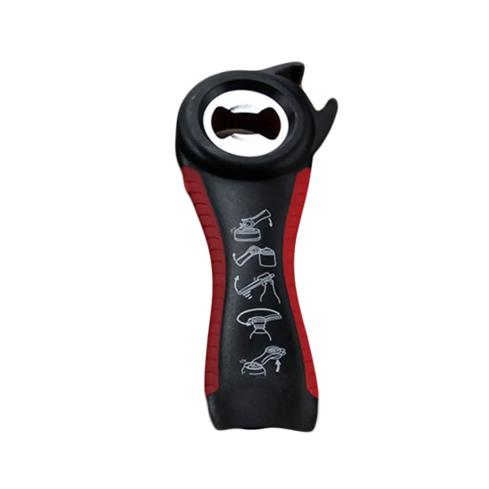 black red Открывалка для бутылок 5 цветов портативная нержавеющая сталь многоцветная открывающаяся банка домашнее устройство - Цвет: black red