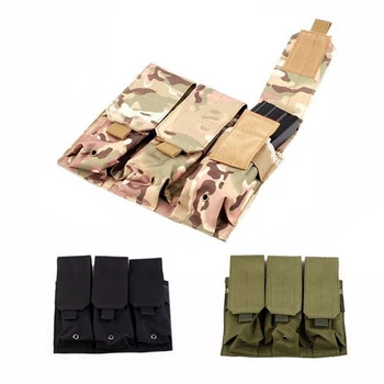 

Airsoft Military Paintball MOLLE Triple Magazine Mag Pouch 1 M9 Beretta Sig 226 or Glock 17/19/23 Mag M14 Ak47 Magazine Pouch
