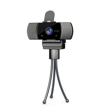 

1080P Full HD Wide Angle USB Webcam With Clip Tripod Privacy Cover Mic Webcam For Computer PC Conference Game Live Broadcast