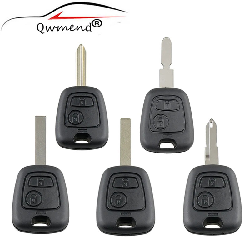 QWMEND 2 кнопки смарт Автомобильный ключ оболочка для Citroen C1 C4 Peugeot 106 107 207 307 407 206 306 406