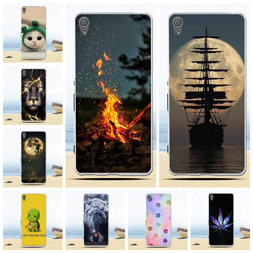 

Phone Case For Sony Xperia XA Case F3111 F3112 Soft Silicone TPU Fashion Flower Painted Back Cover For Sony Xperia XA1 Plus Case