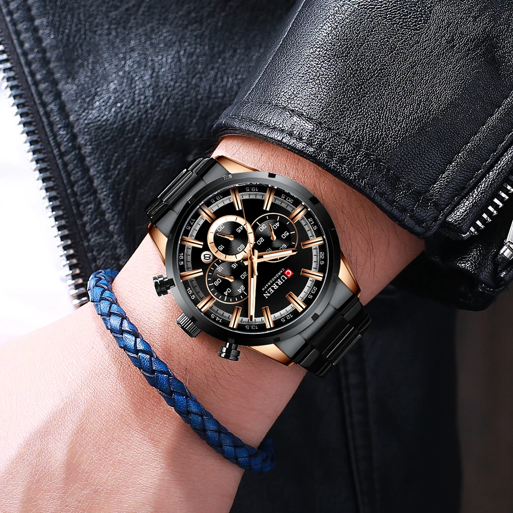 Новинка CURREN 8355, мужские часы, классический дизайн, мужские часы, спортивные, водонепроницаемые, нержавеющая сталь, наручные часы, мужские кварцевые часы
