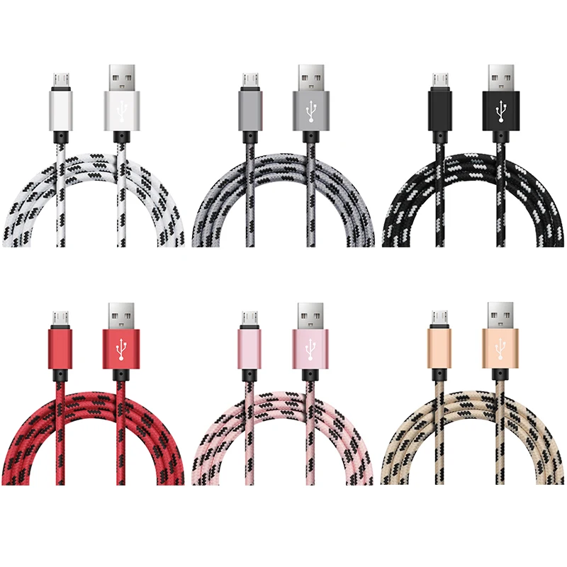 1 м/2 м/3 м USB кабель зарядное устройство для iPhone Samsung Huawei Xiaomi Micro быстрое шнур нейлон
