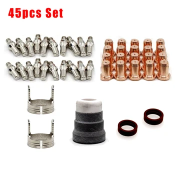 

45pcs Plasma Cutter Consumables Kit Electrodes Tips 1.1mm For PT-60 IPT-60 Torch