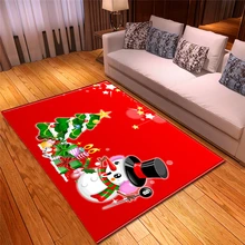 Европейский веселый яркий цвет большой мягкий пушистый моющийся Противоскользящий без запаха Рождественский домашний декоративный тонкий ковер для гостиной