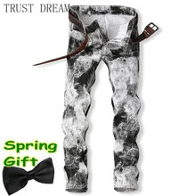 Spring Summer Quality Man Printed Jeans Slim White Black Men Paint Pant Geometris Male Casual Streetwear Club Floral Trousers Jeans Spring Summer Quality Man Printed Jeans Slim White Black Men Paint Pant Geometris Male Casual Streetwear Club Floral Trousers Jeans