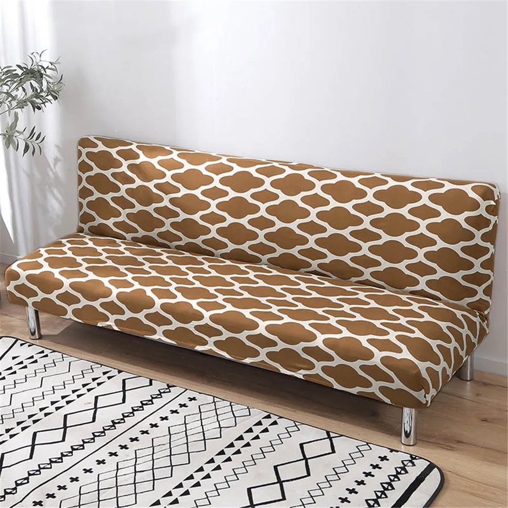 beige k245 Универсальный чехол для дивана, кровати, с цветочным принтом, все включено, складной стрейч диван-кровать, протектор, чехол без подлокотников - Цвет: beige k245