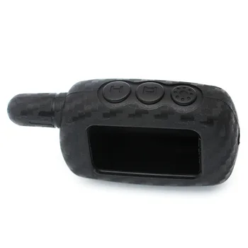 

Silicone Carbon Cover Key Case for Starline A6 A9 A8 Two Way Car Alarm Remote Controller LCD Transmitter Keychain