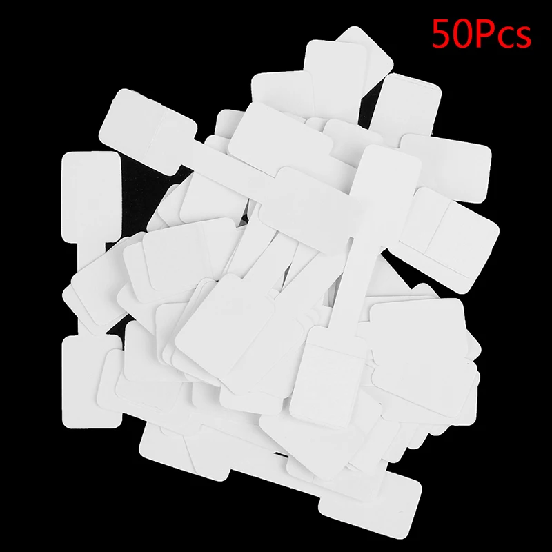 100PCS/pack White Blank Price Tags Jewelry Ring Sale Display Sticker Labels 