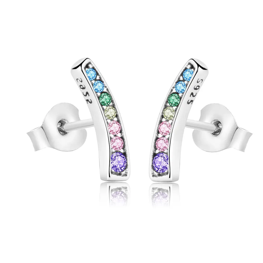 925 пробы серебряные классические подлинные серьги в виде цветов и бабочек, женские очаровательные модные украшения - Окраска металла: 6091