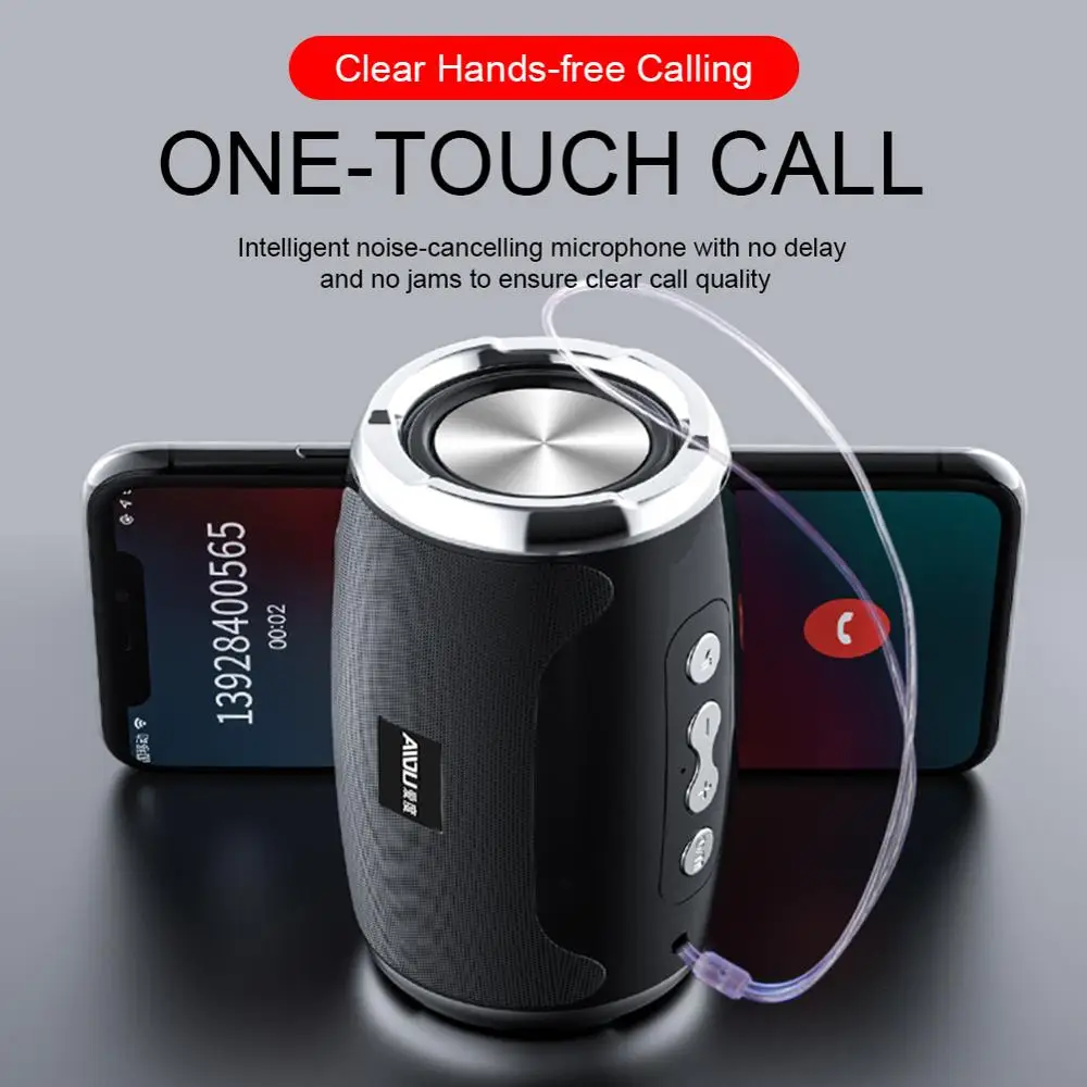 

Mini Portable Bluetooth Speaker BT5.0 Stereo Rich Bass Support FM Radio/USB TF Connection Wireless Speaker Stereo Music Surround